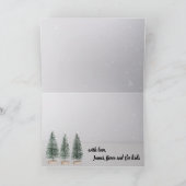 Kleine kerstretro bus, borstelboom kaart (Binnen)