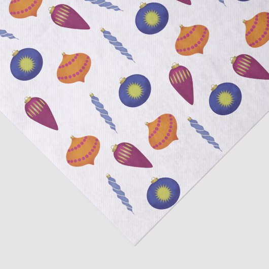 Kleine kerstversieringen tissuepapier (Detail)