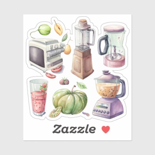 Kleine keukenapparatuur sticker (Vel)