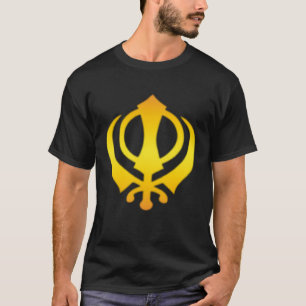 Kleine Khanda Sikh Symbool Chakkar Chakra Kirpans  T-shirt