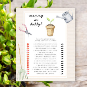 Kleine kiem - mama of papa baby shower spel