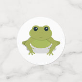 Kleine kikker die één staartdier voor de eerste ge confetti (Kleine voorkant)