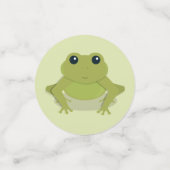 Kleine Kikker Draaien Een Schattig Dier 1e Verjaar Confetti (Kleine voorkant)