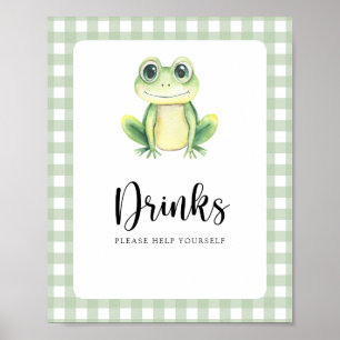 Kleine kikker - Drink help jezelf Poster