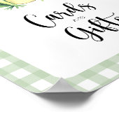 Kleine kikker - kaarten en geschenken baby shower poster (Hoek)