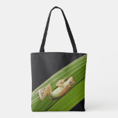 Kleine kikker op een blad tote bag (Achterkant)