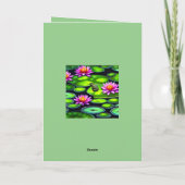 Kleine kikker op Lily Pad Bedankkaart (Achterkant)