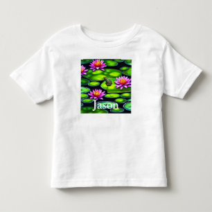 Kleine kikker op Lily Pad Kinder Shirts