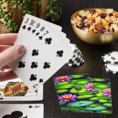 Kleine kikker op Lily Pad Pokerkaarten (Insitu)