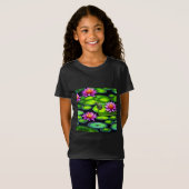 Kleine kikker op Lily Pad T-shirt (Voorkant volledig)