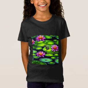 Kleine kikker op Lily Pad T-shirt