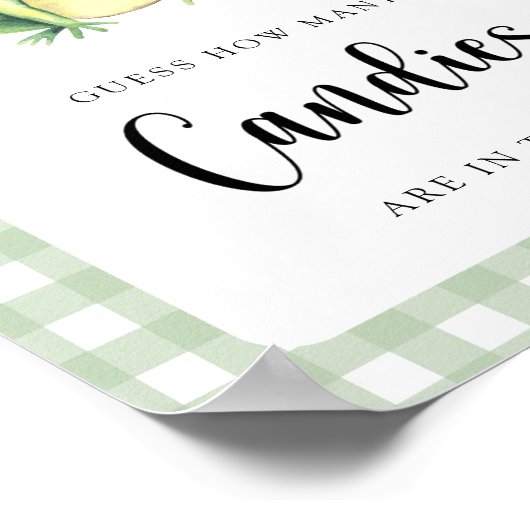 Kleine kikker - raad eens hoeveel snoepjes poster (Hoek)