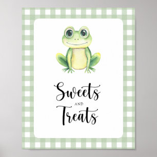 Kleine kikker - snoep en traktaties baby shower poster