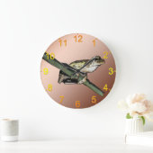 Kleine kikkerolie verf, wandklok (Huis)