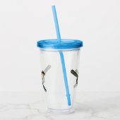 Kleine kikkerolieverf, acryltrommel acryl drinkbeker (Links)