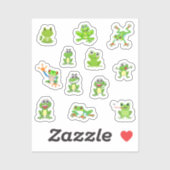 Kleine kikkervis Stickers (Vel)