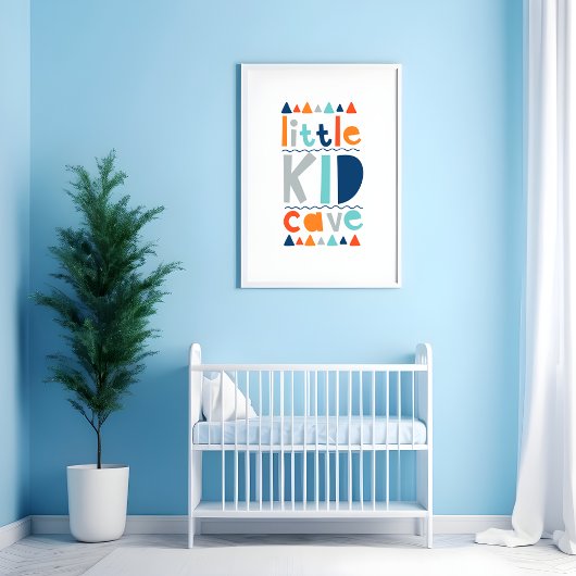 Kleine Kind Cave Colorful Typography Kinder Poster