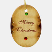 KLEINE KIND MET HAT OP DE HOREN VAN DE SPEELGOED KERAMISCH ORNAMENT (Achterkant)