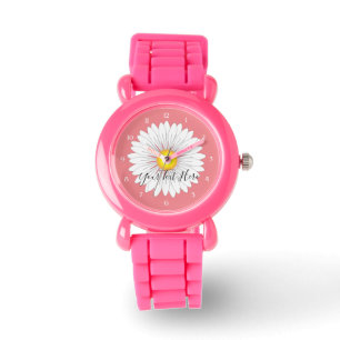  kleine Kind roze glitterriem Horloge