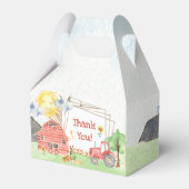 Kleine Kinder Boerderij Birthday Party Dank je Bedankdoosjes (Achterkant)