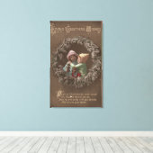Kleine Kinder Embracing Canvas Afdruk (Insitu (Houten vloer))