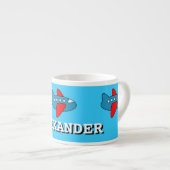 Kleine kinder mok | Naam en speelgoed op maat (Voorkant rechts)