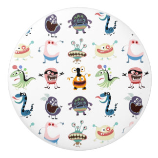 Kleine kinder papierbak van Monsters Keramische Knop