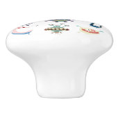 Kleine kinder papierbak van Monsters Keramische Knop (Zijkant)