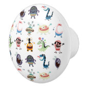 Kleine kinder papierbak van Monsters Keramische Knop (Rechts)