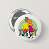Kleine Kinder Valentijn Ronde Button 5,7 Cm (Voorkant /achterkant)