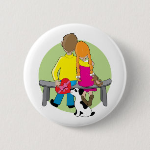 Kleine Kinder Valentijn Ronde Button 5,7 Cm