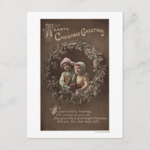 Kleine Kinderen in Armclasp Briefkaart