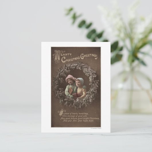 Kleine Kinderen in Armclasp Briefkaart (Staand voorkant)