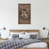 Kleine Kinderen in Armclasp Canvas Afdruk (Insitu (Slaapkamer))