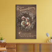 Kleine Kinderen in Armclasp Canvas Afdruk (Insitu (Woonkamer))