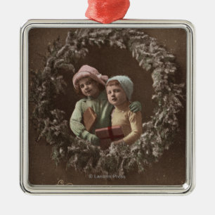 Kleine Kinderen in Armclasp Metalen Ornament