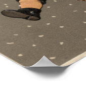 Kleine Kinderen met paraplu's Poster (Hoek)