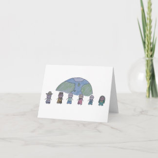 Kleine kinderen van de kaarten van de wereldnota