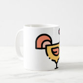Kleine kip koffiemok (Voorkant links)