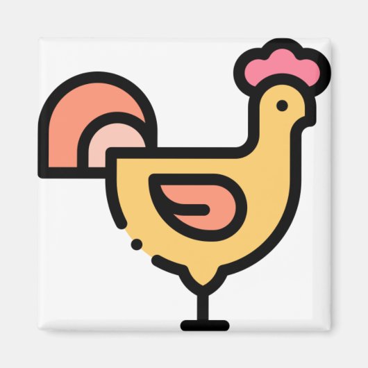 Kleine kip magneet (Voorkant)
