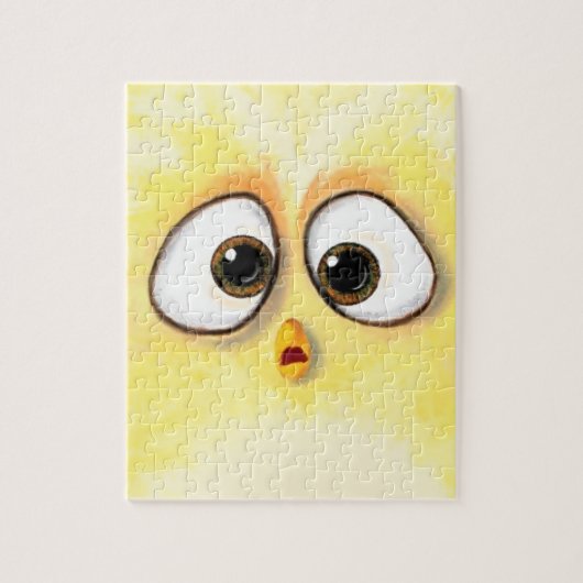 Kleine kip met grote ogen - Kunst tekenen Legpuzzel (Verticaal)