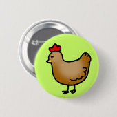 Kleine kip ronde button 5,7 cm (Voorkant /achterkant)