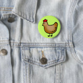 Kleine kip ronde button 5,7 cm (In situ)