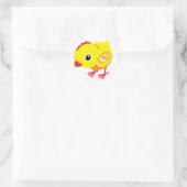 kleine kip ronde sticker (Tas)