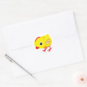 kleine kip ronde sticker (Envelop)