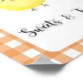 Kleine kip - snoep en traktaties baby shower poster (Hoek)