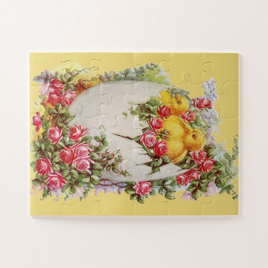 Kleine kippen in de puzzel van een eierschaal legpuzzel (Horizontaal)