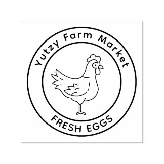 Kleine Kippenboerderij Markt Zelfinktende Stempel