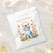 Kleine Kitten Meisje Verjaardagsfeestje Gepersonal Bedankzakje (Geknipt)