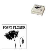 Kleine klaproos rubberstempel (Gestempeld)